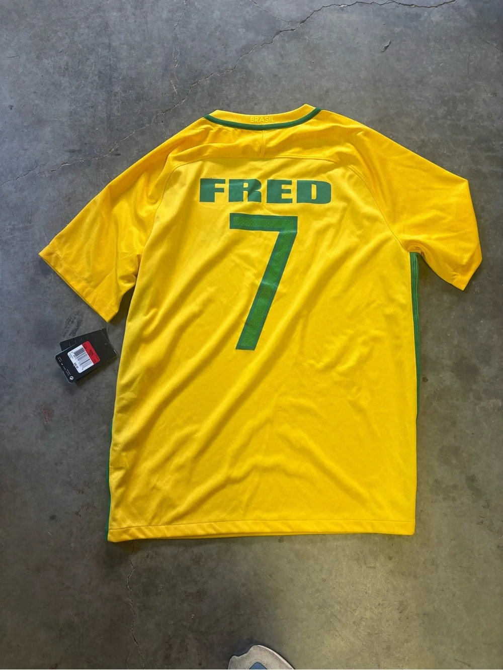 Nike Brasil 2016 Yellow Men's Soccer Jersey NEW